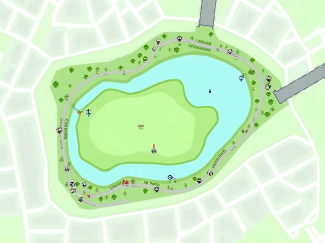 Simplified map of Central Park showing the main loop and key landmarks.